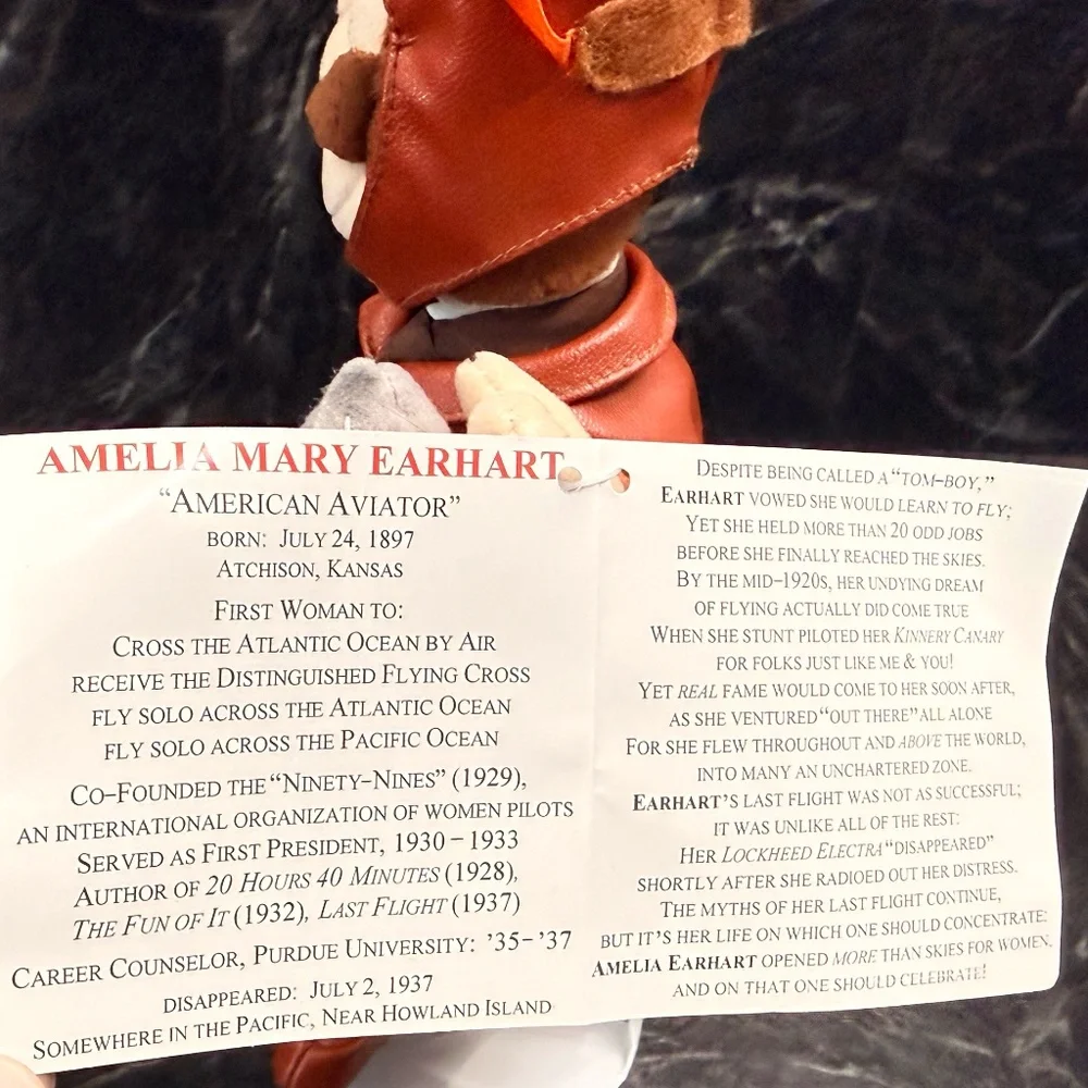 CREATION STATION Famous Be’An Collectible “Amelia Mary Earhart” Doll